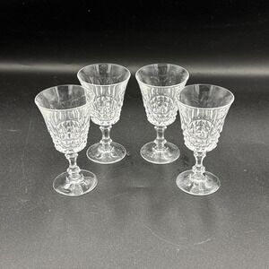4 Cristal D'Arques Durand Tuilleries Villandry Cordials 3-3/4" Crystal Stemware